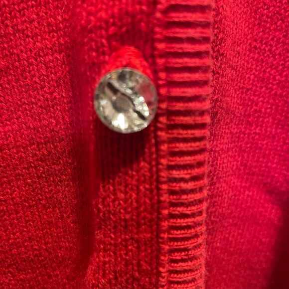 Tia Nutcracker Jeweled Buttons Knit Vintage Sweater Large - Picture 13 of 15